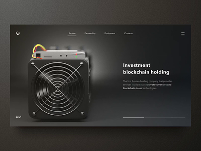 Hero screen for investment group ae anim animation bitcoin blockchain business crypt design hero investment landing motion shopify site ui ux web design webdesign website