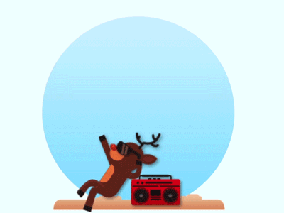 Happy Holiday christmas holiday radio reindeer