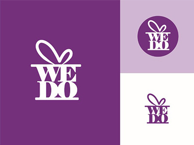 Brand Concept Logo branding design gift logo love present purple