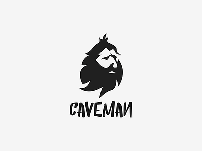 Caveman beard caveman character logo paleo savage