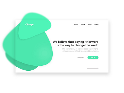 Change - Hero Image clean digital hero landing page modern ui web design website