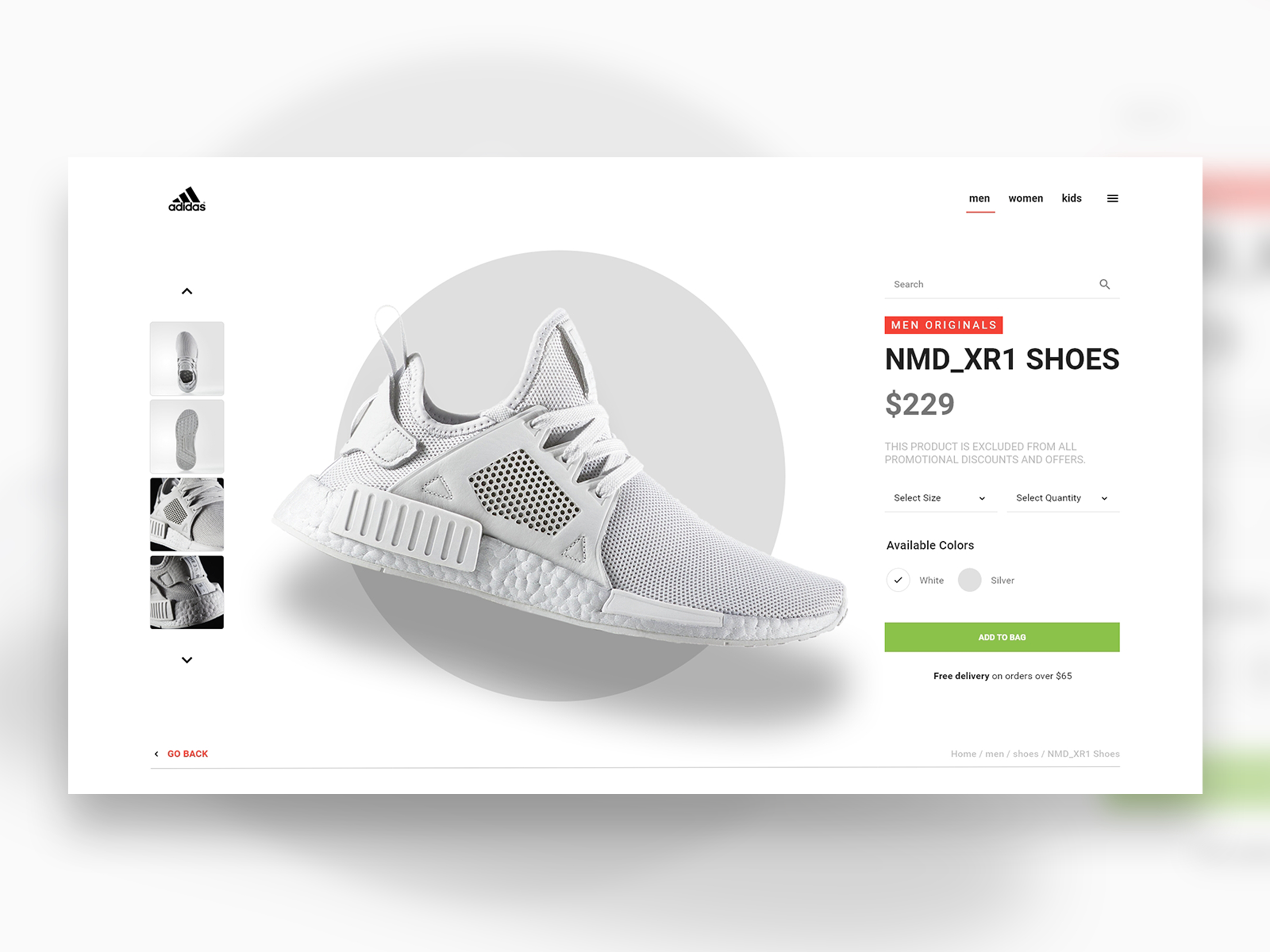 Adidas - Online Store by Milan Vlajkov on Dribbble