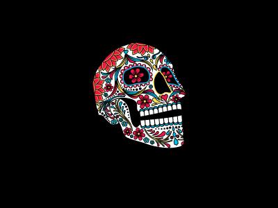 Sugar Skull Too apparel day of the dead design graphic illustration painted skull sugar tee