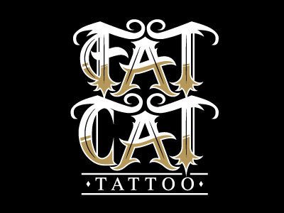 Fat Cat Logo 3 design graphic lettering logo logotype playhouse tattoo type typography