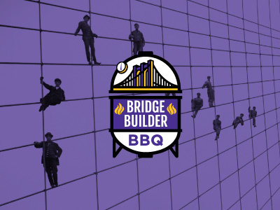 Bridge Builder BBQ badge barbecue bbq bridge builder design food graphic logo logotype new york city nyc