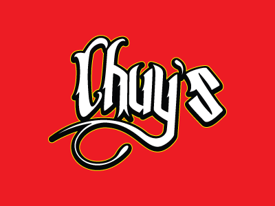 Chuy's Type apparel design food graphic lettering letters type typography