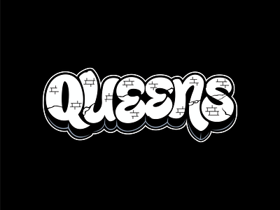 Queens apparel art branding cartoon design graphic identity illustration lettering logo playhouse shirt skull tee type typography vector