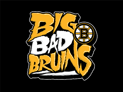 Big Bad Bruins apparel boston branding bruins design graphic hockey identity illustration logo nhl shirt tee type typography vector