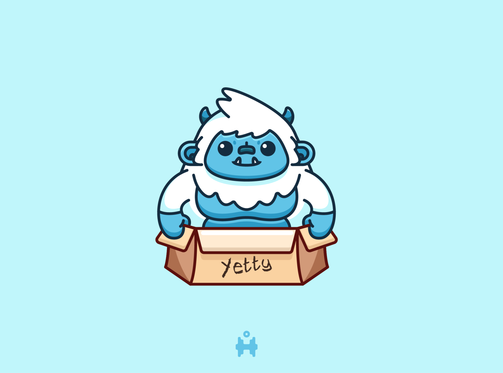 Cute Yeti in a box Illustration by Hizkya Izaak on Dribbble