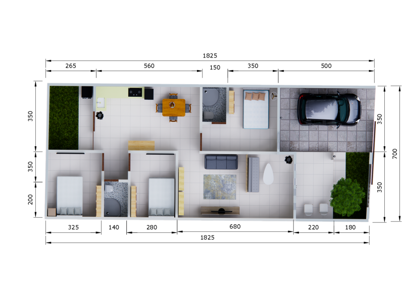 3D floor plan by Fery Fajar on Dribbble