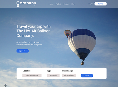Hot Air Balloon Ride Booking Website