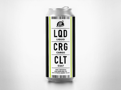 AF Brew Liquid Cargo Cult afbrew baggage beer brew can cargo craft cult liquid tag