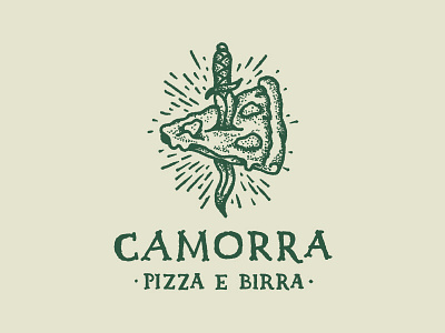 Camorra Pizza e Birra beer birra camorra dotwork knife logo mafia pizza pizzeria tattoo