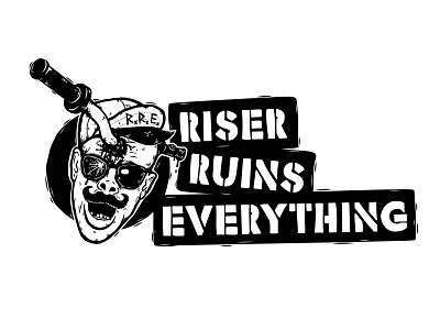 Riser Ruins Everything bike cycling diy fixed gear logo riser zine