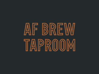 AF Brew Taproom afbrew bar beer craft font inline logo room tap taproom typogaphy