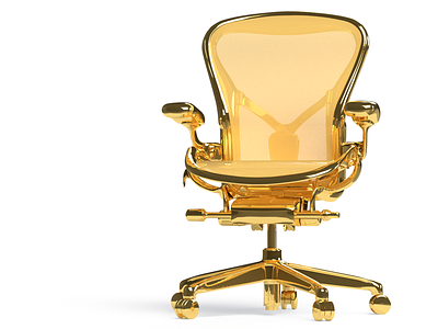 GOLDEN AERON aeron design gold herman miller loyalbrand modernist product render