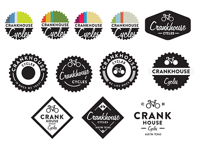 Crankhouse Logo bike bike shop biking cycling identity illustration logo