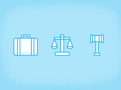 Lawyer Icons balance blue business conviction court gavel icons illustration judge justice law lawyer police scale suitcase