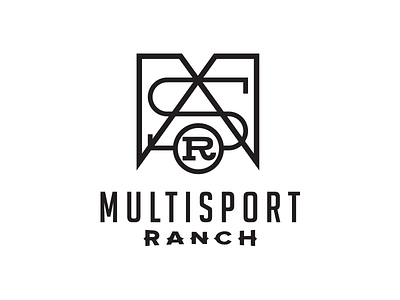 Multi-Sport Ranch Identity bike cycling exercise fitness identity logo run running sports swim tri