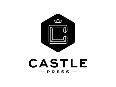 Castle Press Logo book castle identity logo medievil monarchy press publishing