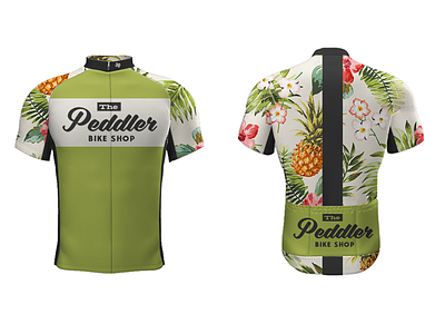 Peddler Bike Shop Jersey Hawaiian Livin bike jersey bike jersey design bike kit cycling hawaii jersey vintage