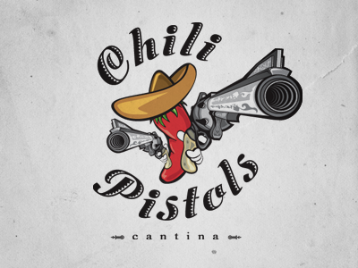 Chili Pistols Logo design food logo mexican restaurant