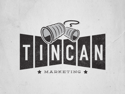 Tin Can Marketing Logo identity logo retro vintage