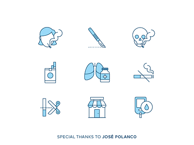 Lung Cancer Icons cancer care cigar cigarette disease health icons lung lungs medical medicine tobacco