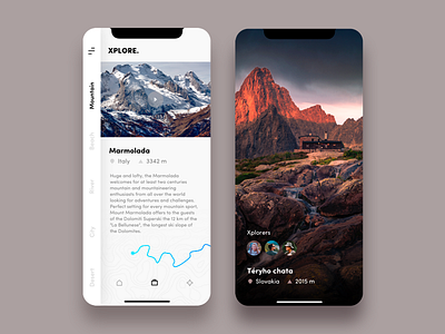 Xplore - Trip planner app concept app concept explore hike mountain planner trip ui voyage