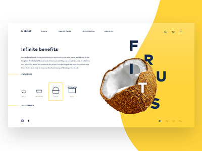 DisFruit - Fruit delivery concept concept dailyui ecommerce fruits homepage landing ui ux web