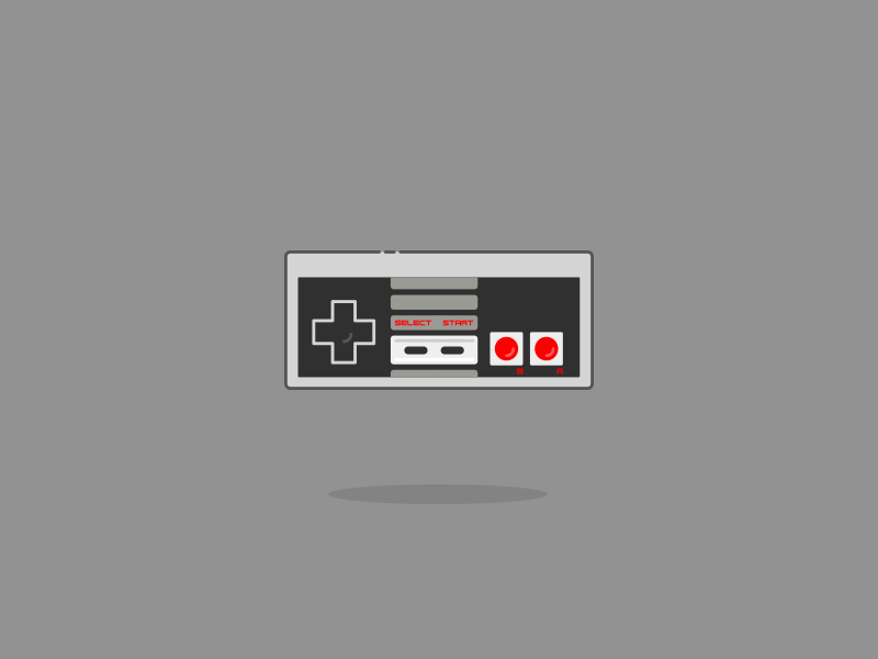 Nes controller 2d illustration 122 360 controller dailyui freebie gif nes nintendo rotate switch