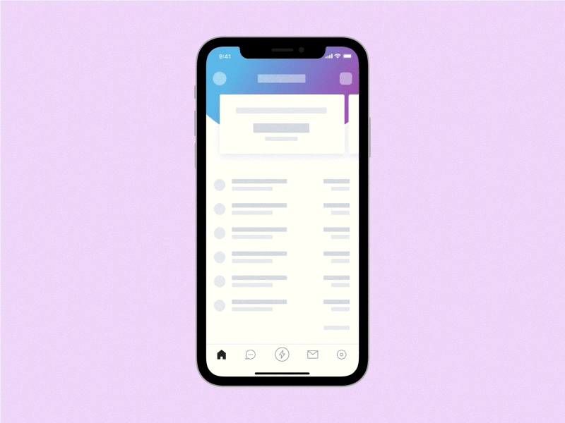 Exploring loader interactions app bank banking finance iphone x loader pull to refresh shimmer spinner ui
