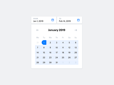 Date Picker by David Rodríguez Arias on Dribbble