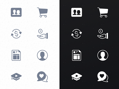 Plasso Product Icons cart chat hand hat icons money page user