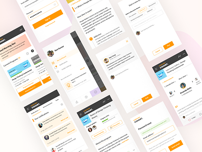 Cohort - People Matters branding dailyui figma gradient interface minimal mobile ui mobile web prototype ui uidesign ux uxdesign