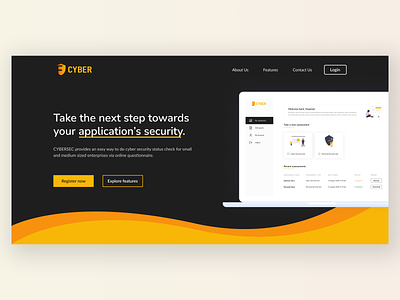 Cyber security assessment landing page