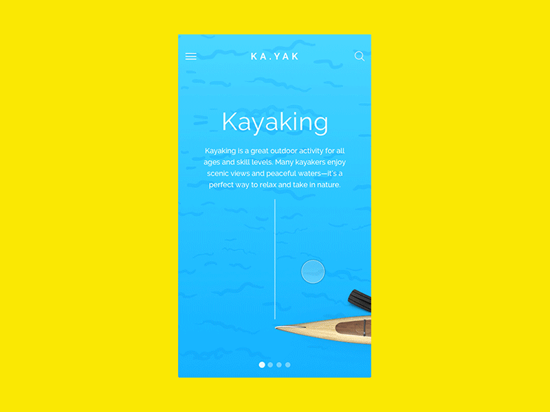 KA.YAK | iOS App adventure sports interaction ios kayak