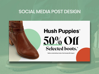 Hush Puppies Sales Banner banner design facebook post graphic design poster sales banner social media post webpost