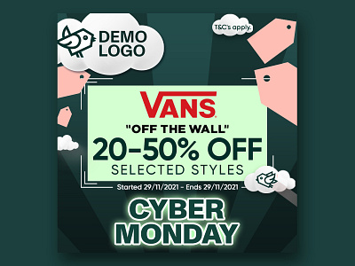 Cyber Monday Social Media Post banner branding design facebook post graphic design instagram post poster social media post