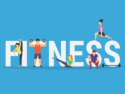Fitness colorful vector design fitness gym health logo ui user interface ux vector workout