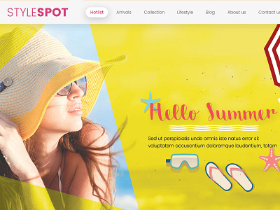 StyleSpot clothes design fashion landing page template web web design