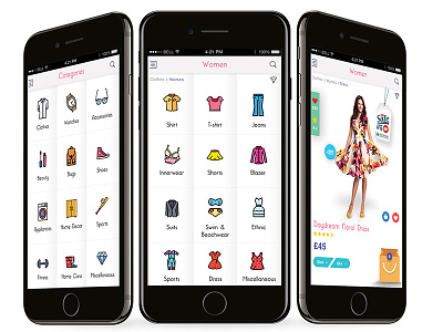 M commerce app ideas app screens designs dribbble icon mcommerce mobile app mobile commerce shopping app vector