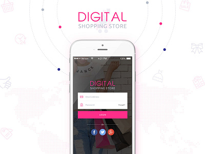 Digital Store app branding design icon landing page logo shopping typography ui ux vector web