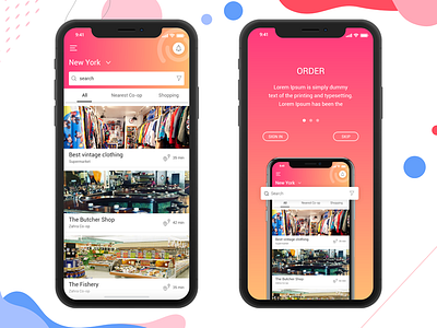 Marketplace App app branding design icon iphone x logo marketplace app typography ui ux vector web