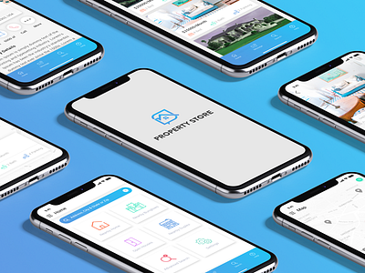 Property store app branding design icon logo mobile app property store real estate typography ui ux vactor