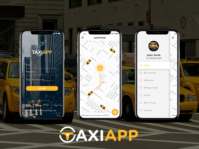 Taxi App Solution app branding design icon iphone x mobile app taxi app vector web