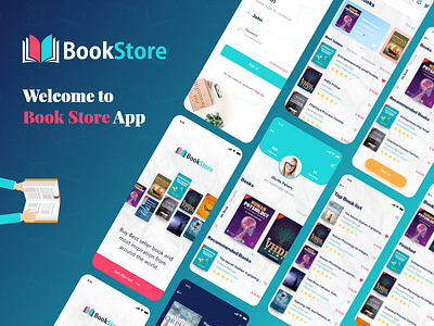 BookStore App app design book store bookstore app branding landing page mobile app ui ux