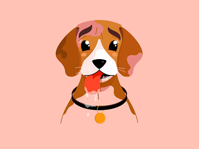 Bigl adobe illustrator bigl dog illustration portrait vector