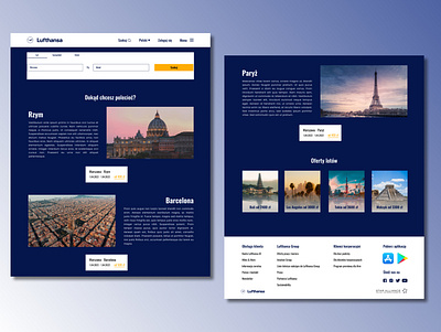 Lufthansa website dark theme airline airlines design ui ux