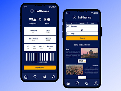 Lufthansa app redesign airline airlines app branding design ui ux